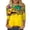 Yellow, variant on Women Carnival Shirt Three Quarter Sleeve Graphic Shirt Carnival Themed T Shirt Party Top Women'S T-Shirts Dark Blue Xl