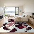 thumbnail image 3 of ODIKA 3'x5' Machine Washable Non-Slip Area Rug, Abstract Burgundy High Traffic Rug, Gray, 966571, 3 of 7