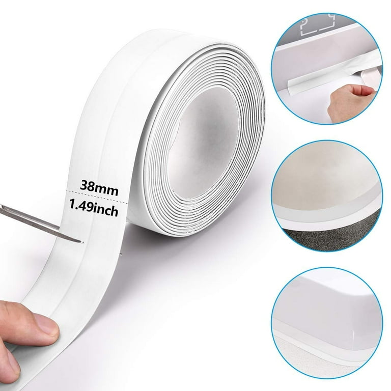 Bathroom White Silicone Sealant,sealing Tape For Kitchen Or Bathroom,anti-mildew  And Leak-proof Self-adhesive Tape Suitable For Many Occasions White_s