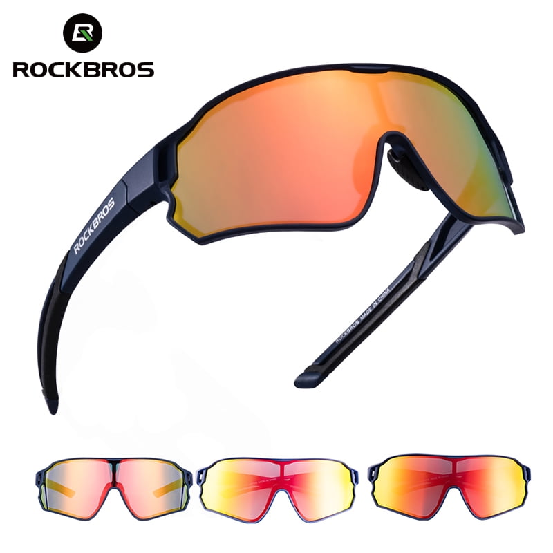 ROCKBROS Kids One-layer Anti-fog Goggles Deep Blue Frame Ski Glasses&Black Band 
