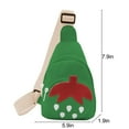 thumbnail image 3 of Meitianfacai Strawberry Pattern Crossbody Bag, Small Shoulder Purse with Adjustable Strap (Green), 3 of 9