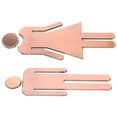 thumbnail image 2 of 2 letreros de baño de acero inoxidable para hombres y mujeres., 2 of 7