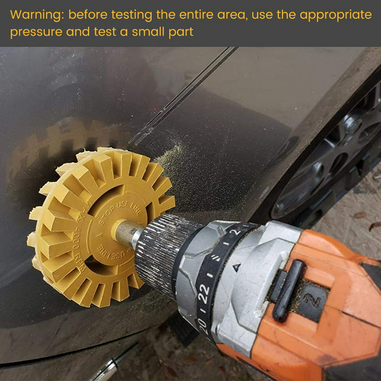 HOTBEST Rubber Car Vinyl Sticker Eraser Pin Stripe Decal Remover Polishing  Wheel Pneumatic Removal Tool