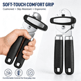 thumbnail image 2 of ARIAGLINT Duty Stainless Steel Manual Can Opener, Smooth Edge Safe Cut Can Opener with Oversized Comfort Turn Knob, Multifunctional Kitchen Can & Bottle Opener, Upgraded Food-Safe Kitchen Gadget, 2 of 7