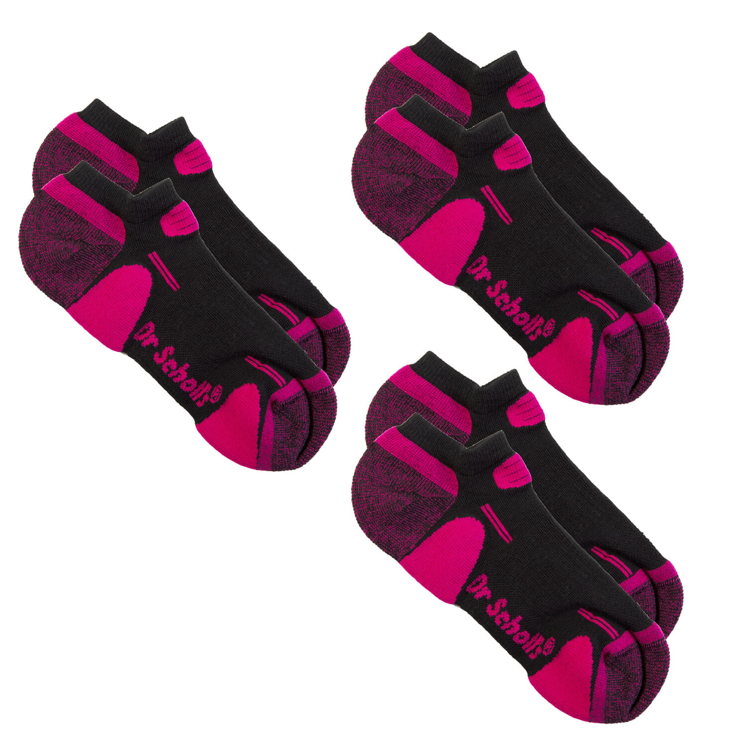 Scholls Women's Tri-Zone Comfort Low Cut Socks 3 Pack Apparel Details about   Dr