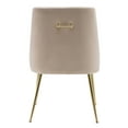 thumbnail image 2 of WestinTrends Carlo Upholstered Velvet Accent Chair with Gold Metal Legs, Tan, 2 of 8