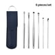 thumbnail image 5 of Ear Picks Sticks Cuchara de acero inoxidable Oído Removedor de cera Lavable Viaje Polidado Curette Pickers Herramientas para el hogar Azul 6pcs Inevent CE001348-02, 5 of 7