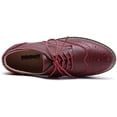 thumbnail image 6 of Women's Platform Lace-Up Wingtips Square Toe Oxfords Shoe, 6 of 7