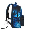 thumbnail image 3 of Zufioo Wolf Print Casual Student Backpack, Adjustable Shoulder Straps Multi-Function Multi-Pocket Sports Bag Travel Backpack, Unisex-One Size, 3 of 5