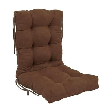 Blazing Needles 18-inch by 38-inch Solid Microsuede Tufted Chair Cushion