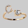 thumbnail image 1 of 26-Letter Gold Rings with Zircon and Rhinestone Adjustable Sturdiness - Perfect Gift for Women, 1 of 5
