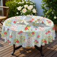 thumbnail image 4 of Pioneer Flower Floral Print Pattern Round Tablecloth 60 X 60 Inch, Wrinkle Resistant Wipeable Table Cloth for Kitchen Dining Picnic Patio Party, 4 of 6