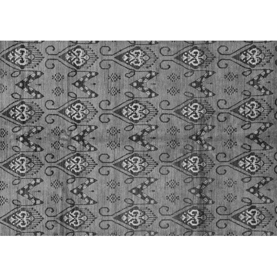 Ahgly Company Indoor Rectangle Abstract Gray Modern Area Rugs, 5' x 7'
