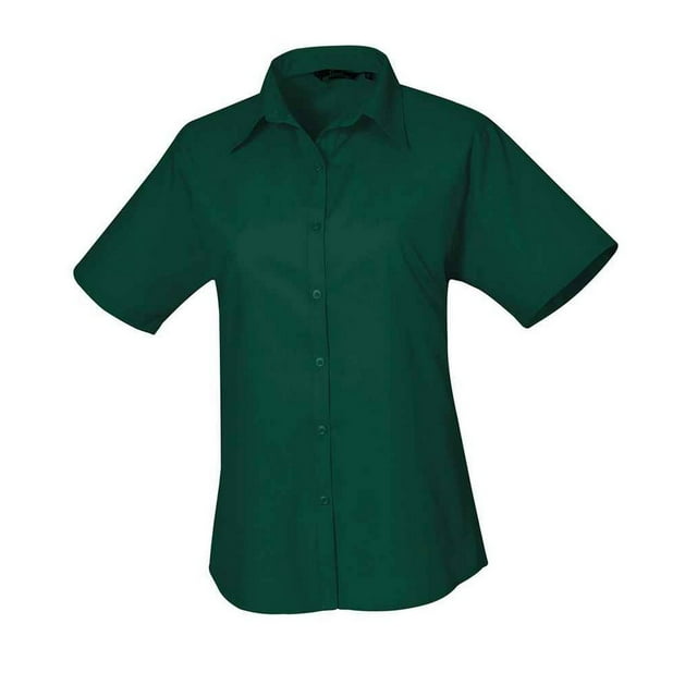 Premier Womens Poplin Short-Sleeved Blouse