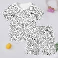 thumbnail image 3 of Hiiyo Big Boys DIY Hand Painted Homewear Set Short Sleeve Colouring Pajamas, Sizes 1-13, 3 of 3