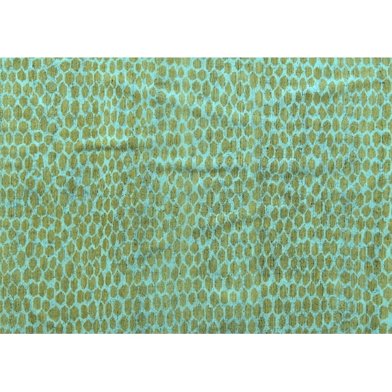 Ahgly Company Indoor Rectangle Abstract Light Blue Modern Area Rugs, 5' x 8'