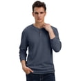 thumbnail image 2 of GIRUNS Men's Long Sleeve Waffle Henley Casual Henley T-shirts for Men, 2 of 6