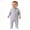 Pure Gray, variant on Unisex Babies Cotton Long Sleeve Footed Jumpsuit With Mitten Cuff Infant Girls Boys Zipper Fall Winter Onesie One-piece Clothes
