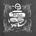 thumbnail image 2 of Wild Bobby, Jesus Is The Anchor Of My Life, Inspirational/Christian, Men Long Sleeve Shirt, Heather Black, Small, 2 of 4