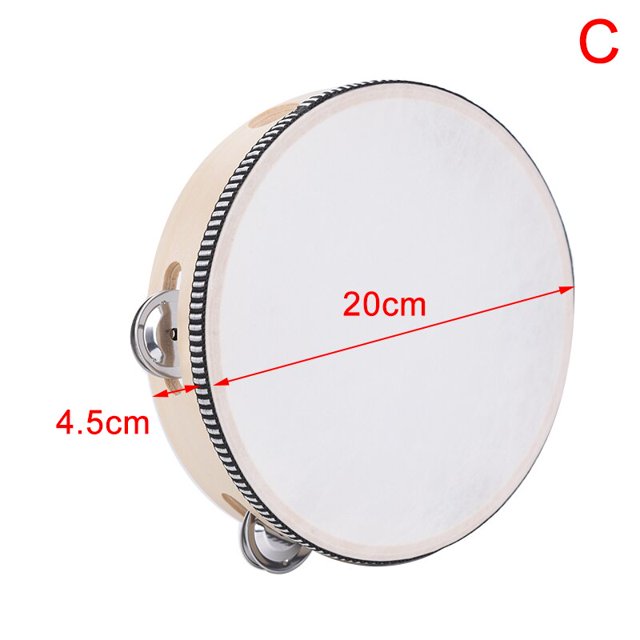 15/18/20CM Tambourine Percussion Drum Tamborine Kids Musical Educational Toys He Qiyong unisex