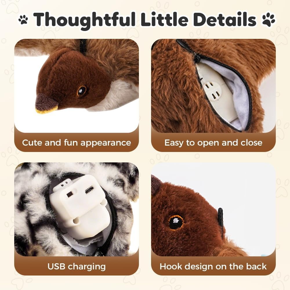 Interactive cat Toy, Flying Bird Cat Toy,Electric Sparrow Shaking Hunting Pet Toy for Cat