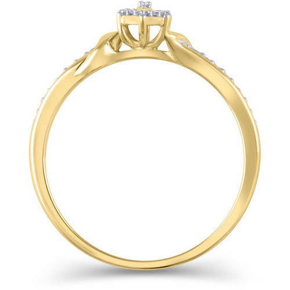 1/10 Carat T.W. Diamond 10kt Yellow Gold Marquise-Shape Promise Ring