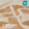 thumbnail image 2 of Simple&Opulence Washed Linen Bed Sheet Set Basic Style 4 Pieces (1 Flat Sheet & 1 Fitted Sheet & 2 Pillowcases) 100% Natural French Flax Soft Breathable Farmhouse Bedding (Queen, Sand), 2 of 9