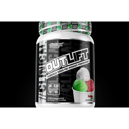 Outlift Pre-Workout Powerhouse  Best Pre Workout with Citrulline  BCAA  Creatine  Beta-Alanine  Banned Substance Free | Italian Ice 20 Servings