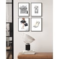 thumbnail image 6 of Drsoum Glam Black Fashion Ladies Wall Art Girly Beauty Makeup Room Decor 8x10in4pcs Black Framed, 6 of 6