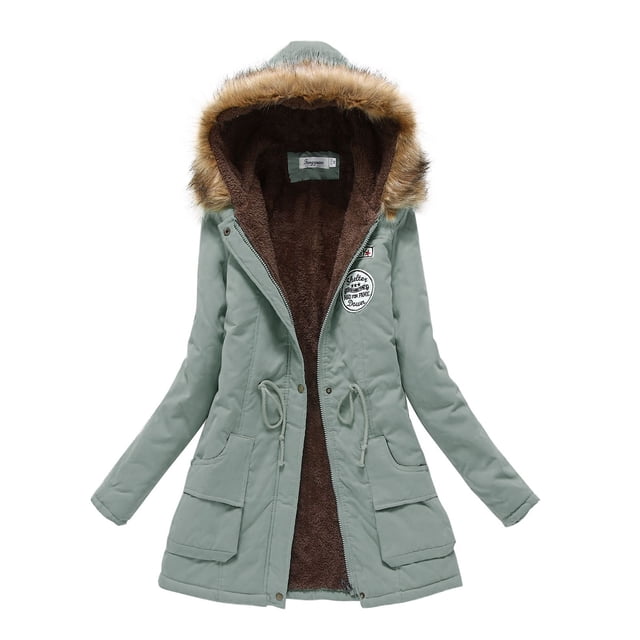 Manteau d'Hiver à Capuche pour Femme Grande Taille, Mode, Épaissi, Chaud, Doublé, Manteau de Neige, Vêtement d'Extérieur