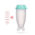 thumbnail image 2 of Ensemble biberon pour bébé, forme mignonne, cuillère en silicone de qualité alimentaire, biberon à presser pour nourrissons, vert, 2 of 4