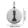 thumbnail image 2 of Stainless Steel Bishop Chess Piece Round Medallion Pendant Necklace, 2 of 3