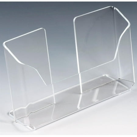 Postcard Rack Displays2go Set of 20, Postcard Holders for Tabletop, Slant Back Single Pocket Design for 6 x 4 Cards - Clear Acrylic (LHPCLAND) ()