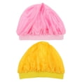 thumbnail image 1 of MasteelfCA 2Pcs Kids Elastic Wide-brimmed Nightcap Simple Sleeping Hat Chic Shower Hat, 1 of 7
