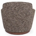thumbnail image 3 of Sunset Trading Heathered Soft Tweed T-Cushion Fabric Swivel Chair in Black/Brown, 3 of 6