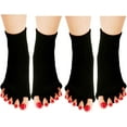 thumbnail image 1 of FrostHike Toe Separator Yoga Gym Sports Massage Foot Alignment Socks 2 Pairs, 1 of 5