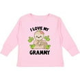 thumbnail image 3 of Inktastic Cute Sloth I Love My Grammy with Green Leaves Boys or Girls Long Sleeve Toddler T-Shirt, 3 of 5