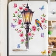 thumbnail image 6 of Vintage Street Lamp Wall Decals With Painted Flowers, Branch Birds And Butterflies - Waterproof Removable Peel And Stick Wall Decor For Living Room, Bedroom, Hallway,Home Interior, 6 of 7
