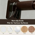 thumbnail image 5 of Adjustable Tension Curtain Rod - No-Drill Room Divider & Telescopic Rod for Shower/Closet/Balcony, Brown, 43-83 Inch, 5 of 8