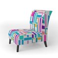 thumbnail image 2 of Designart "Multicolor Trendy Geometric " Upholstered Patterned Accent Chair and Arm Chair, 2 of 5