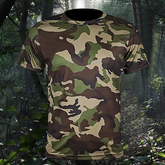 Goodtrade8 Short Sleeve TShirts for Men Pullover Summer Dry Fit Print Casual Crew Neck Mens Shirts Fashion