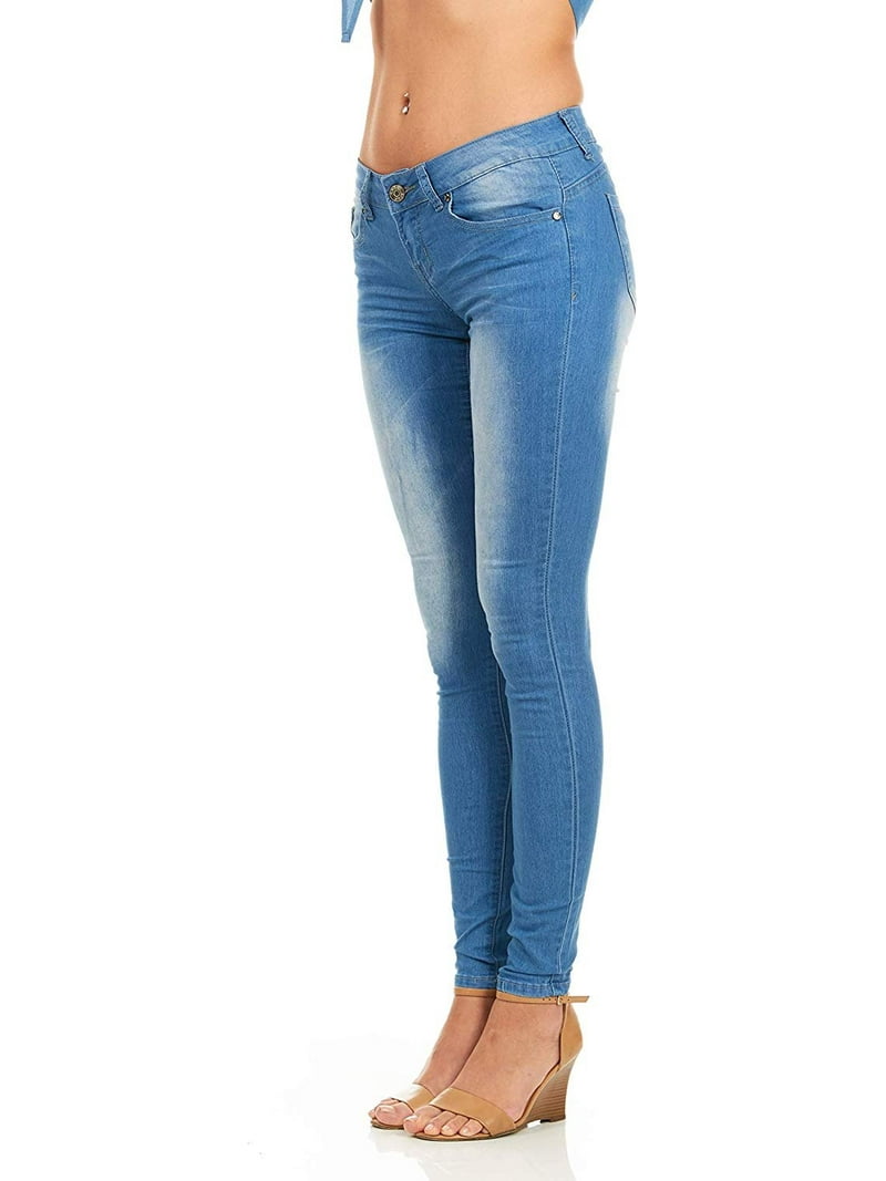 Cover Girl Jeans Women Junior Mid Rise Slim Fit Stretchy Skinny
