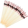 thumbnail image 1 of paquete de palillos de bambú desechables para cóctel, ideales para fiestas, banquetes, aperitivos y frutas (aproximadamente 100 unidades)., 1 of 8