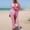 #109-Pink, variant on Warop Bikini Swimsuit for Women, Fashion Casual with Multi-Color Print, 3-Piece Separates Set for Swimming, Beach, Vacation