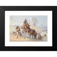 thumbnail image 2 of Joseph Austin Benwell 24x17 Black Modern Framed Museum Art Print Titled - A Caravan with the Pyramids and Sphinx Beyond (1868), 2 of 5