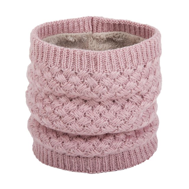 Parejas Bufandas de invierno Forro de vell贸n suave Bufanda calentador de cuello de punto Silenciadores a prueba de viento GeweYeeli PS12701-01B