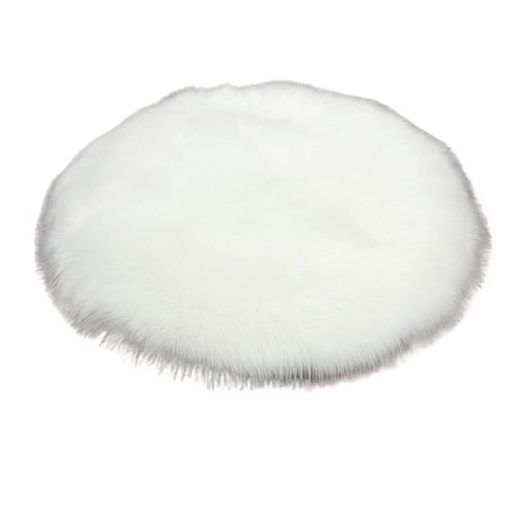 Soft Fur Shaggy Area Rug Circle 3x3ft Fluffy Rugs Plush Floor Mat Round Carpet for Bedroom Living Room Nursery