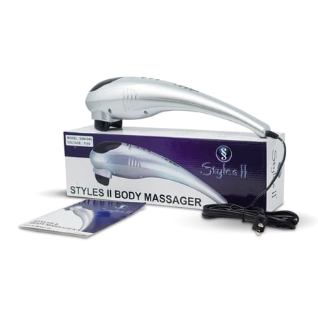 Styles II Handheld Percussion Body Massager with Pulsation Mode – Relaxes Muscles, Relief Knots, Pain, Stiffness & Fatigue In Neck, Waist, Shoulder, Feet, Back - Great For Home and Travel Use.