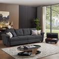 thumbnail image 5 of Pingliang Home 109" Sectional Sofa with Storage Ottoman & Reversible Coffee Table,4 Seat L Shaped Sofa Couch for Living Room,Apartment,Office,Studio,Dark Gray, 5 of 9