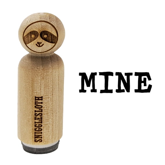 Mine Quirky Text Rubber Stamp for Scrapbooking Crafting Stamping - Large 1-1/4 Inch